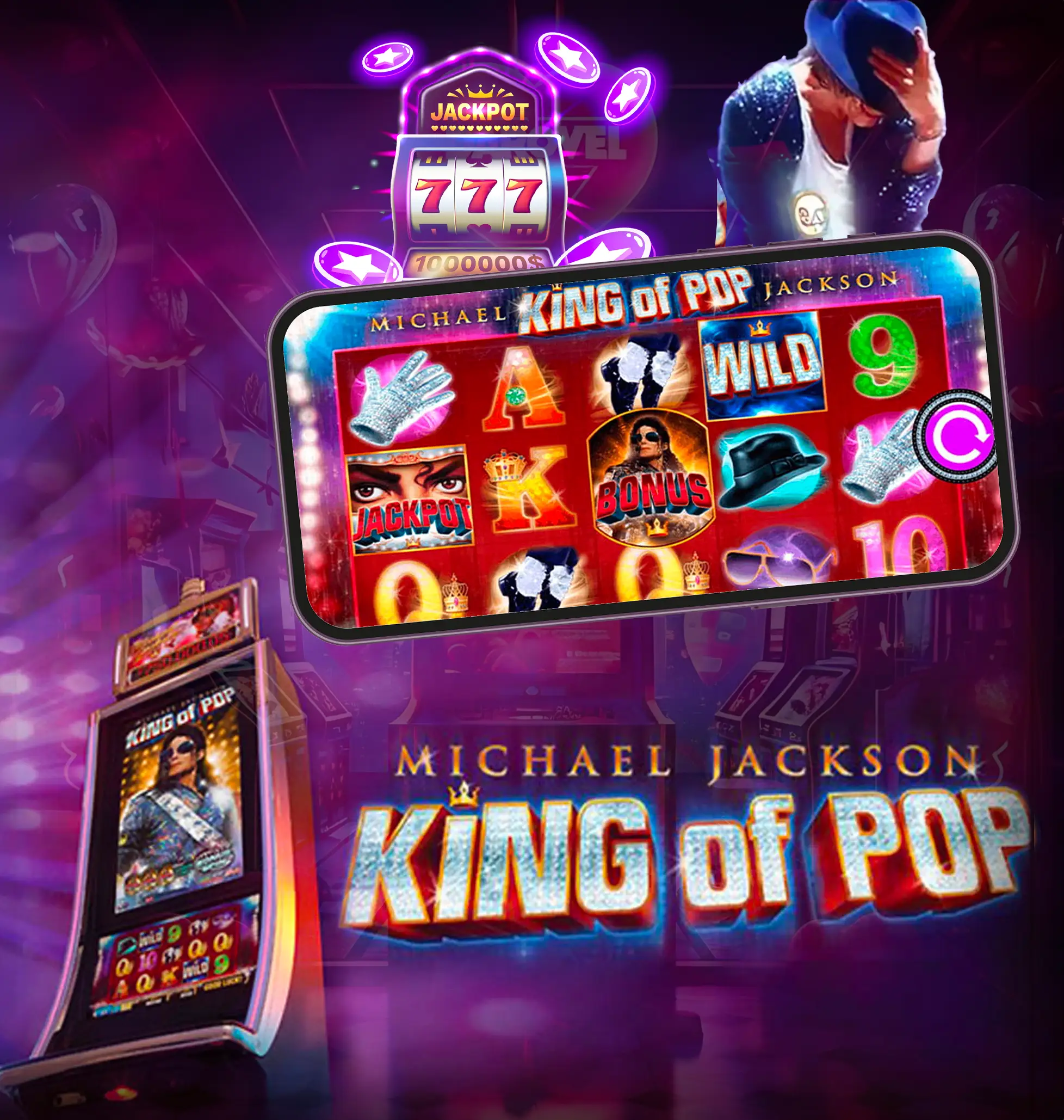 King of Pop Mobile Casino Interface